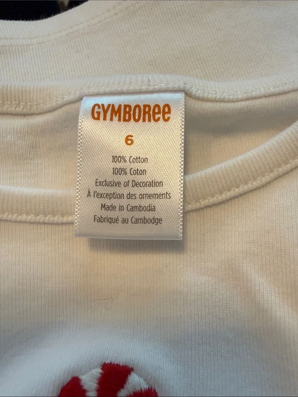 Gymboree White Long-Sleeve Top with Gingerbread House Applique